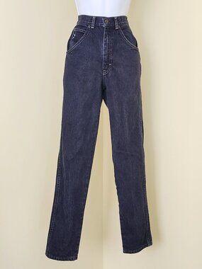 Vintage 90s Grayish Black PLAYBOY PLAYMATE High Waisted Denim Skinny Jeans - 5/6